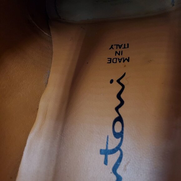 SANTONI Mens 'Salem' Brown Burnished Leather Cap Toe Oxfords Sz 11 D Italy $730 - Picture 12 of 14